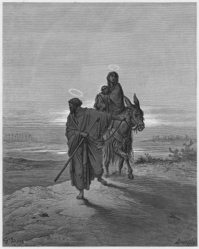La fuite en Égypte - Gustave Dore